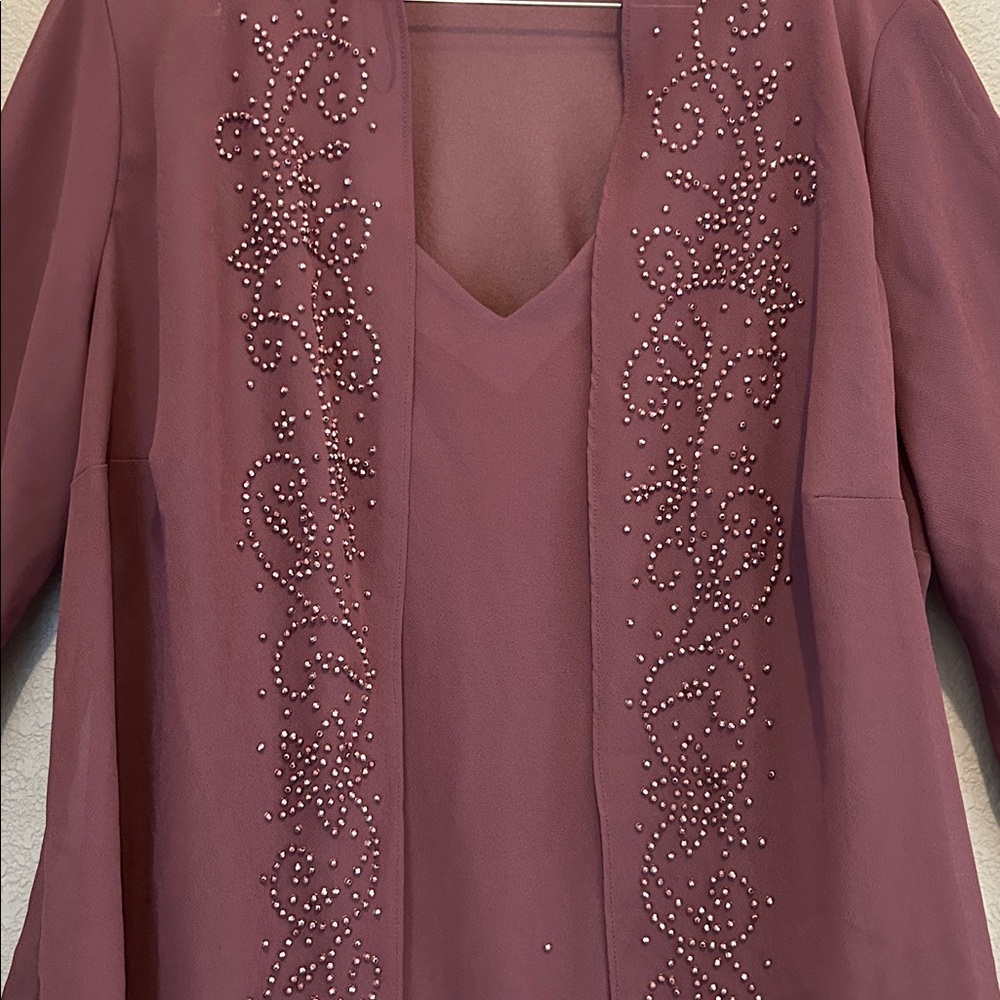 Elegant Lilac Dress with cover jacket size 20W NWT - Picture 2 of 12